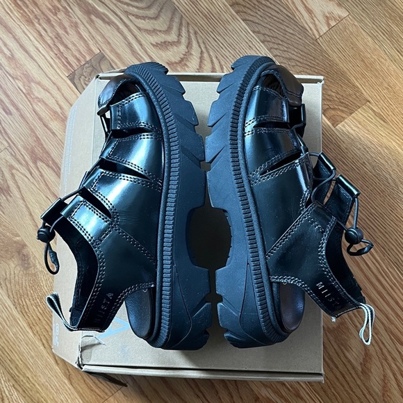 E8 By Miista Eunice Black Sandals EU 37 or 6.5 US NIB - Picture 10 of 16